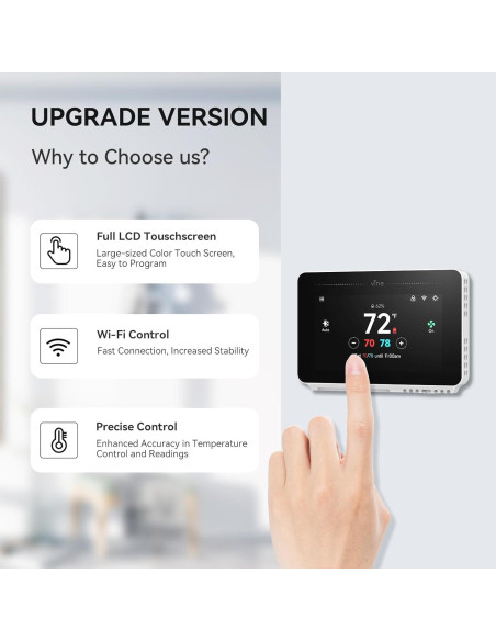 Termostato Inteligente Vine TJ-919T con Pantalla Táctil 4.3"