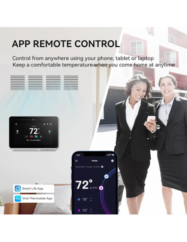 Termostato Inteligente Vine TJ-919T con Pantalla Táctil 4.3"