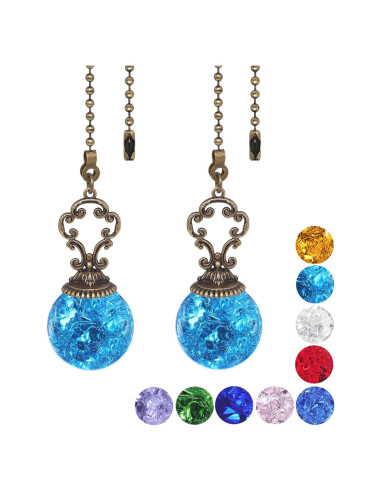 Cadena de Tirar para Ventilador de Techo LONGSHENG 38 cm Azul Lago