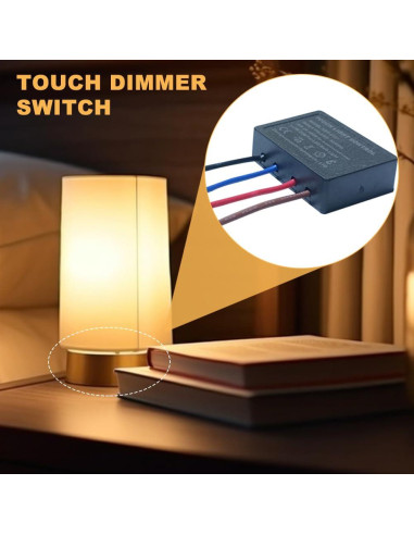 Interruptor Regulador Táctil 2 Piezas EMVANV 3 Niveles