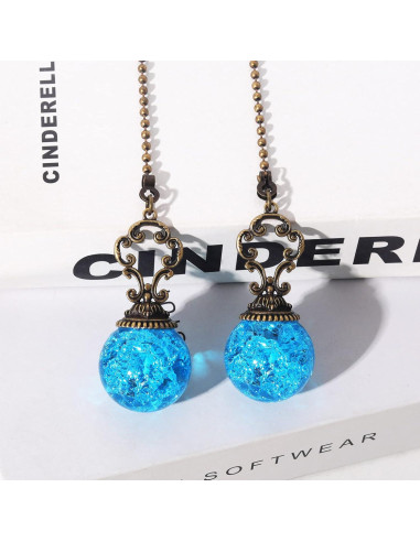 Cadena de Tirar para Ventilador de Techo LONGSHENG 38 cm Azul Lago