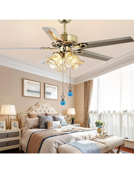 Cadena de Tirar para Ventilador de Techo LONGSHENG 38 cm Azul Lago