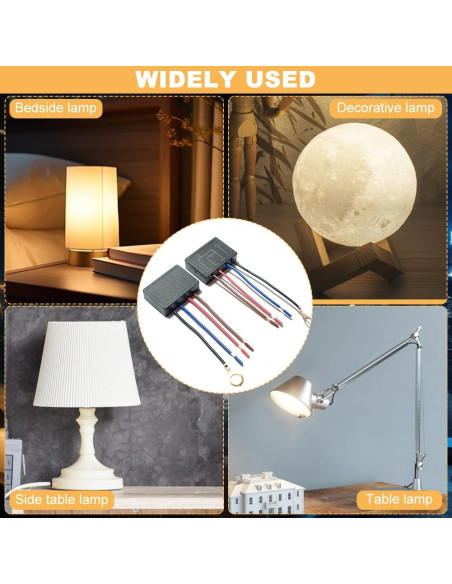 Interruptor Regulador Táctil 2 Piezas EMVANV 3 Niveles