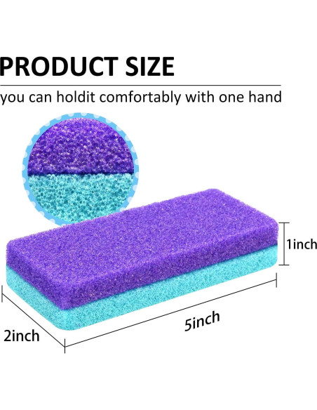 6 Piezas Piedra Pómez Profesional LEIFIRE para Pedicura