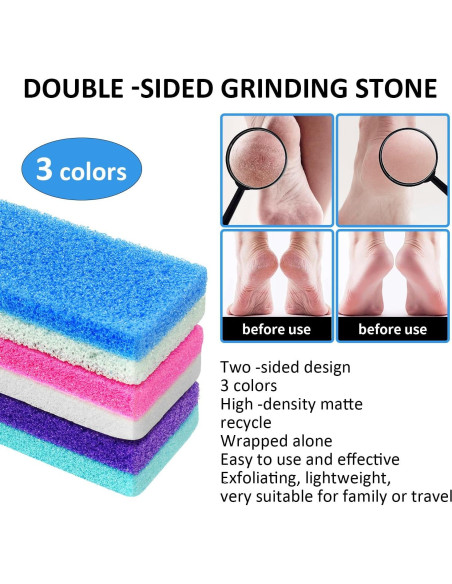 6 Piezas Piedra Pómez Profesional LEIFIRE para Pedicura