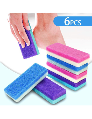 6 Piezas Piedra Pómez Profesional LEIFIRE para Pedicura