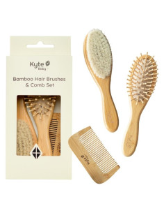 Juego de Cepillos de Bambú Kyte BABY - 3 Piezas para Bebé