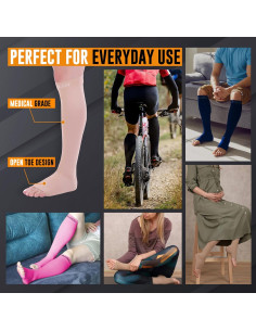 Calcetines de Compresión Abiertos Doc Miller 15-20 mmHg Unisex 2