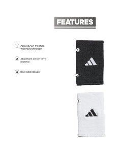Muñequera Reversible Grande Adidas Interval 12.7 cm 2