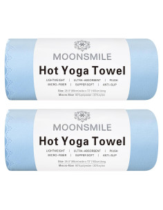 Toallas de Yoga Caliente MOONSMILE 2 Paquete Microfibra Antideslizante