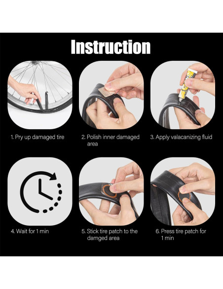 Kit de Reparación de Neumáticos de Bicicleta Dexnoca 16 Parches