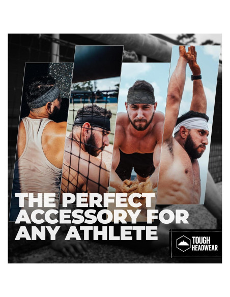 Diadema deportiva Tough Headwear Dryzone para hombres - 100% poliéster