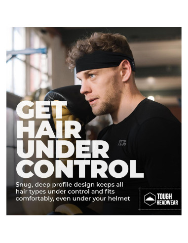 Diadema deportiva Tough Headwear Dryzone para hombres - 100% poliéster