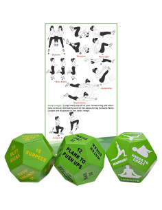 Paquete de 3 Dados de Ejercicio The FitLid con Manual y Bolsa 2