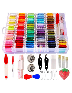 Kit de Hilo de Bordado YITOHOP 200 Piezas con Caja Organizadora