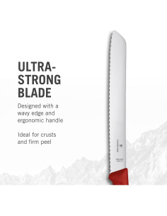 Cuchillo de Pan Victorinox Suizo Clásico 21 cm Rojo 2