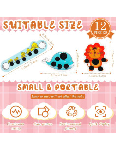 12 Stickers Adhesivos de Fiebre Weewooday para Niños 2