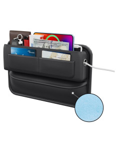 Organizador de Espacio entre Asientos Wanfuder Cuero Negro Ajustable