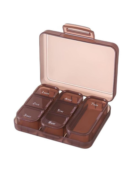 Organizador de Pastillas Portátil OGAK Negro 7 Días Impermeable