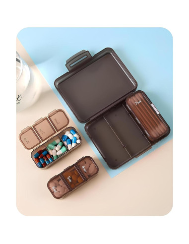 Organizador de Pastillas Portátil OGAK Negro 7 Días Impermeable