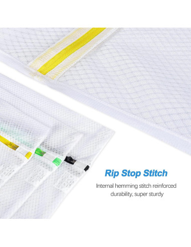 Bolsas de Lavandería GOGOODA 7 Set Malla Blanca Premium