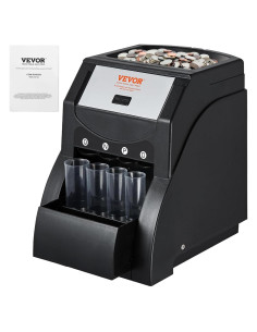 Clasificador de Monedas VEVOR Negro 200 Monedas 230/min