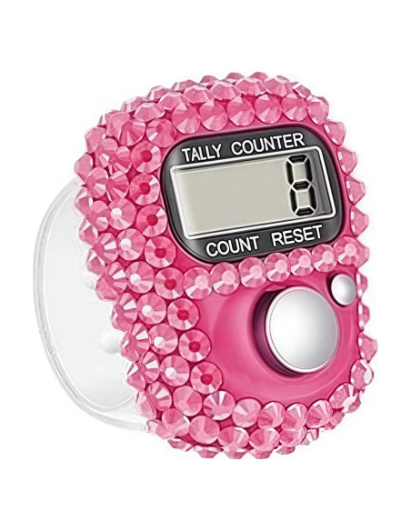 Contador Digital Portátil WLngtv Rosa con Pantalla LCD