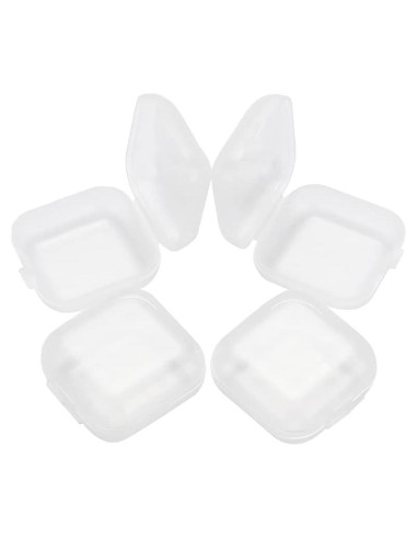 10 Cajas Plásticas Transparentes ccHuDE para Joyas 3.5x3.5cm