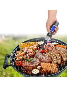Termómetro Digital de Carne Lwuey con Tenedor y Doble Sonda 2