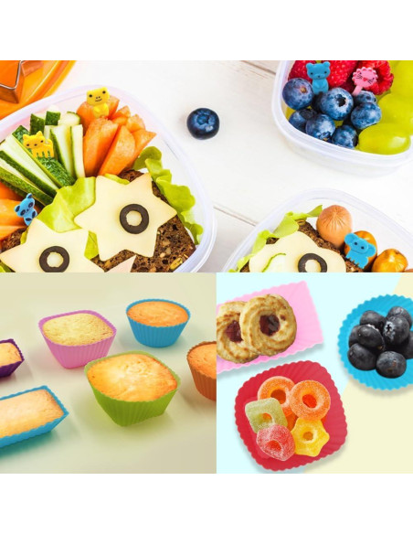 Kit de Divisores de Silicona SourceTon 70 PCS para Bento Box