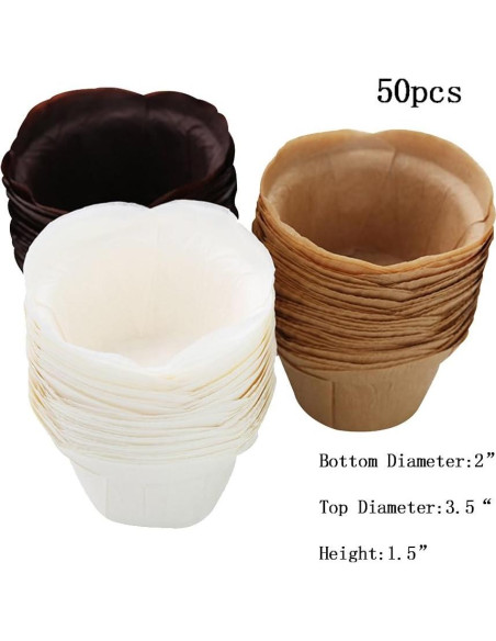 Forros de Papel para Cupcakes SK Natural 50pcs 8.6x5.1cm