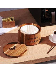 Soporte para Filtros de Café Catory de Madera de Acacia 8.9 cm 2