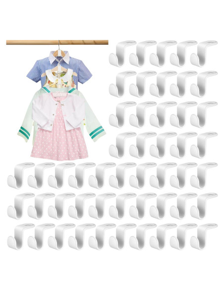 Ganchos Conectores para Perchas HexinYigjly - 50 Clips Ahorradores de Espacio
