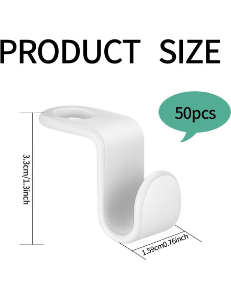 Ganchos Conectores para Perchas HexinYigjly - 50 Clips Ahorradores de Espacio