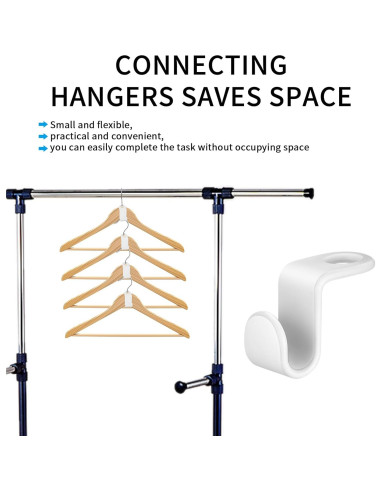 Ganchos Conectores para Perchas HexinYigjly - 50 Clips Ahorradores de Espacio