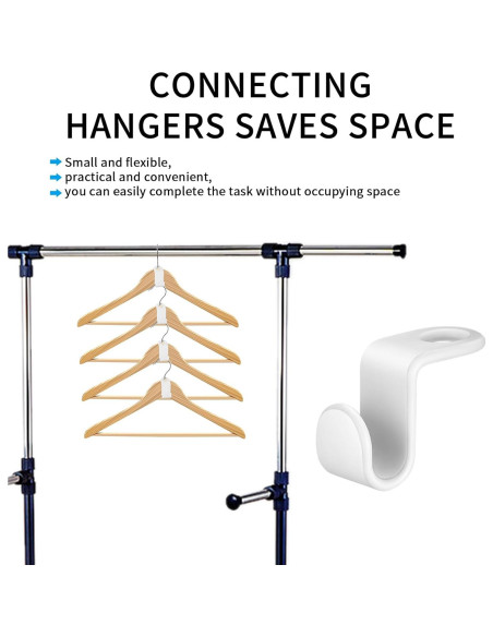 Ganchos Conectores para Perchas HexinYigjly - 50 Clips Ahorradores de Espacio