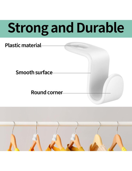 Ganchos Conectores para Perchas HexinYigjly - 50 Clips Ahorradores de Espacio