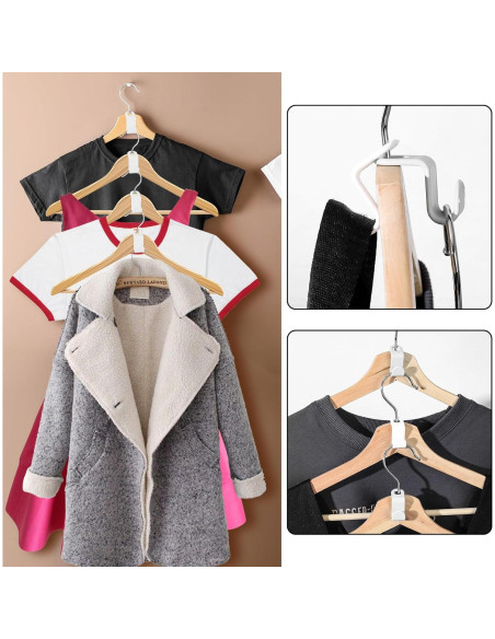 Ganchos Conectores para Perchas HexinYigjly - 50 Clips Ahorradores de Espacio