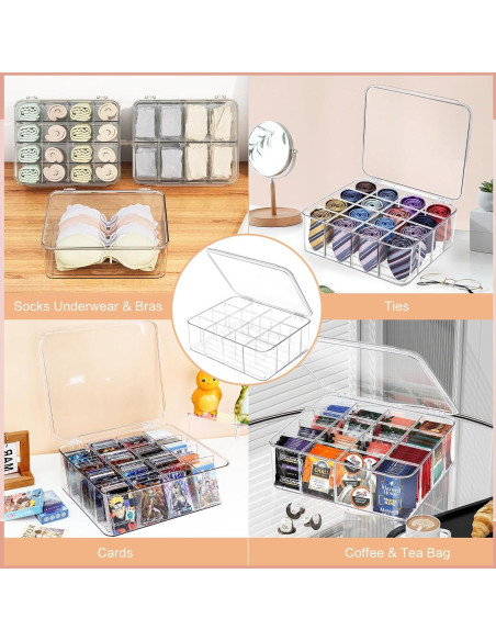 Organizador de Ropa Interior Sunoyar 16 Compartimentos Ajustables