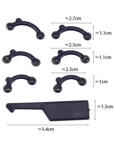 Elevador de Nariz VANANA 6 Pairs Silicona Suave Negro 2