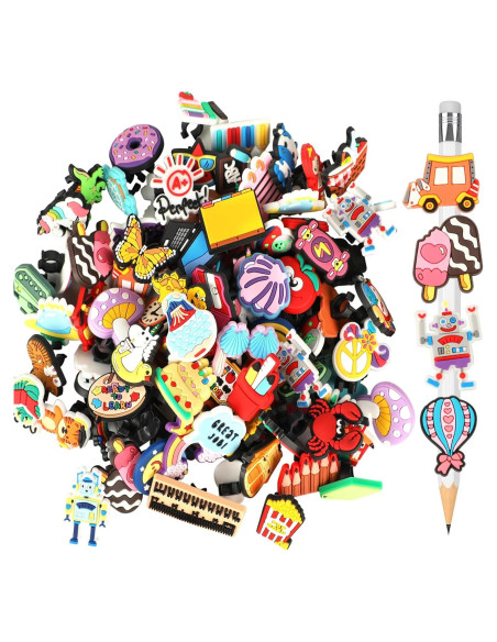 120 Decoraciones para Punta de Lápiz HIKIMA Multicolor