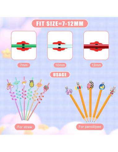 120 Decoraciones para Punta de Lápiz HIKIMA Multicolor