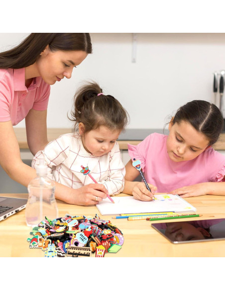 120 Decoraciones para Punta de Lápiz HIKIMA Multicolor