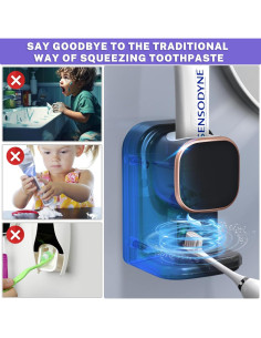 Dispensador Automático de Pasta de Dientes Wekity Negro 2