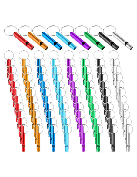 200 Silbatos de Emergencia Aluminio JJUNW para Camping y Deportes