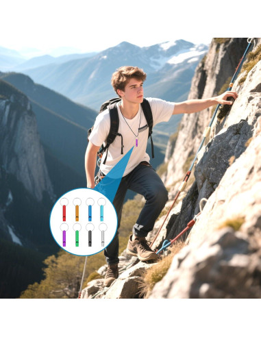 200 Silbatos de Emergencia Aluminio JJUNW para Camping y Deportes