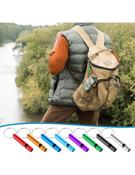 200 Silbatos de Emergencia Aluminio JJUNW para Camping y Deportes