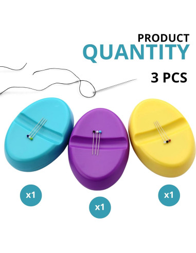 3 Almohadillas Magnéticas para Alfileres de Costura YARRD 10x7 cm