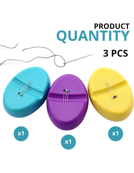 3 Almohadillas Magnéticas para Alfileres de Costura YARRD 10x7 cm