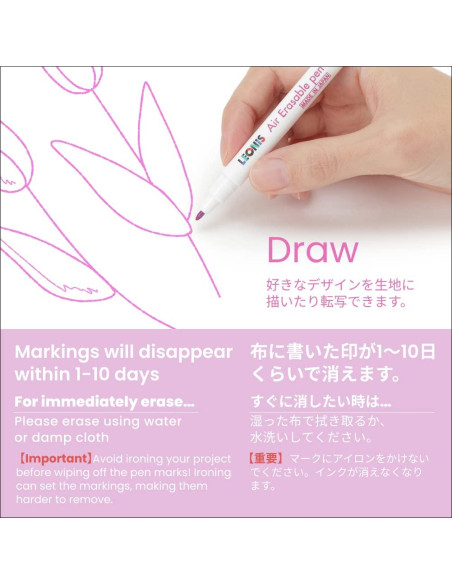 Bolígrafo de Tinta Desaparecedora LEONIS 5 Unidades Rosa